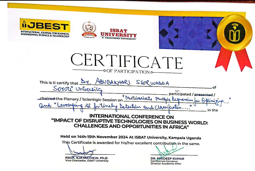 ISBAT certificate